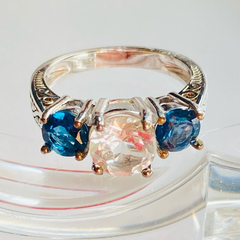 Silver .925 Triple Oval Ring